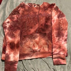 Bebe maroon tie dye hoodie